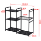 6 Tier Garden Tool Organizer Heavy Duty Metal Garage Storage Rack for Yard & Shed